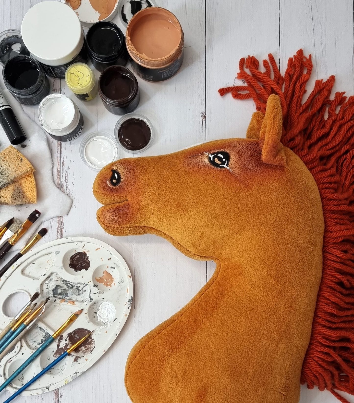 Hobby Horse Duży koń na kiju Premium - kasztan A3