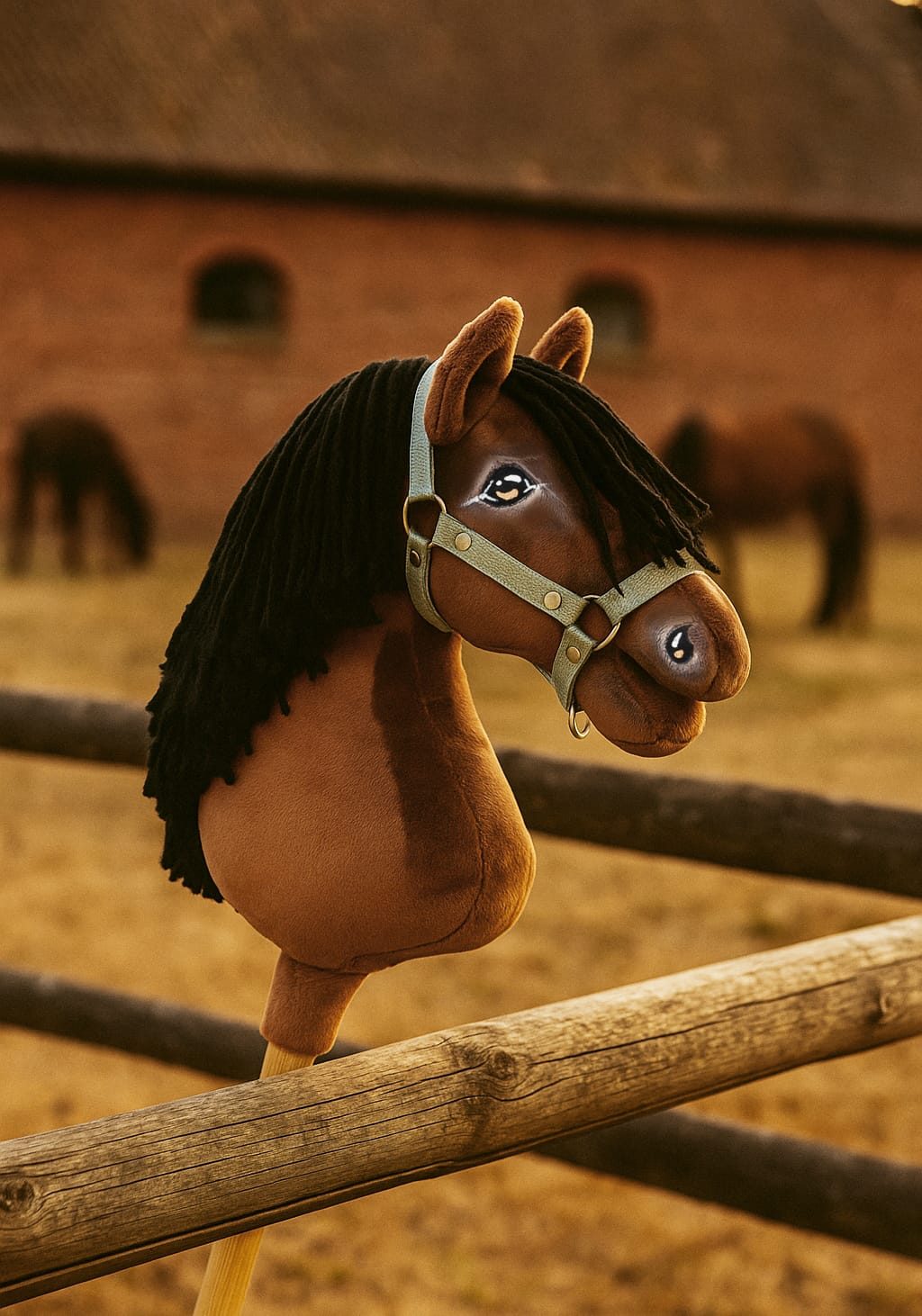 Hobby Horse Duży koń na kiju Premium - gniady A3