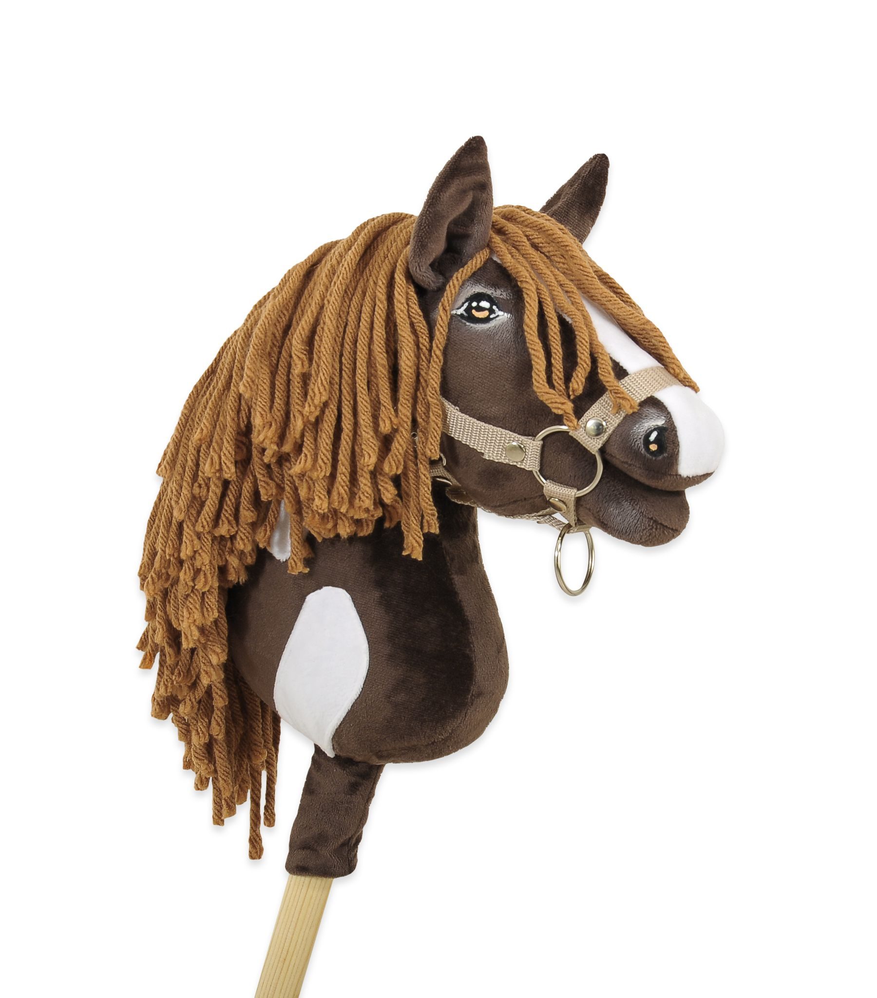 Hobby Horse Średni koń na kiju Premium brązowy western ciemnogniady z ciemną grzywą A4