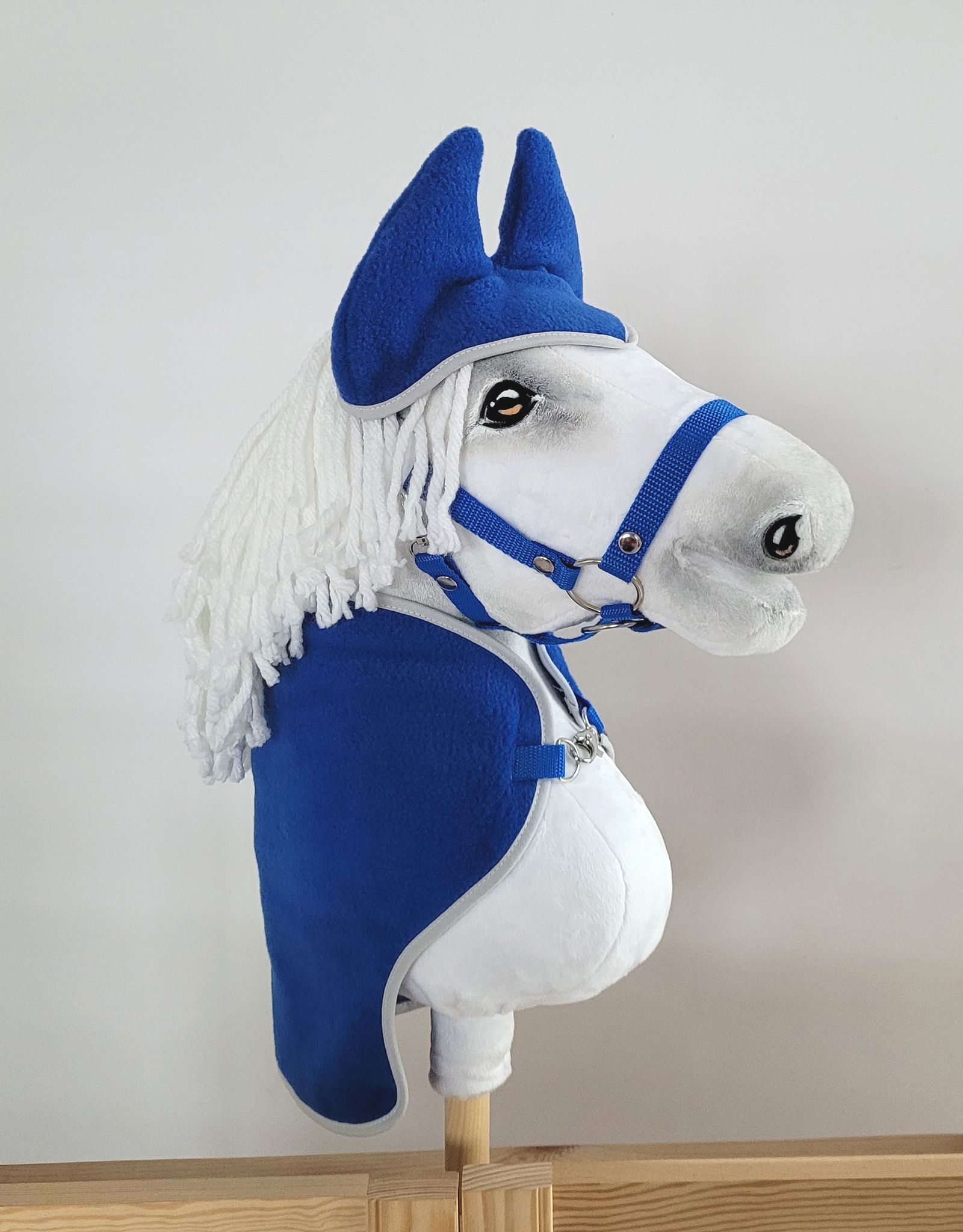 Zestaw dla Hobby Horse uniwersalny A4 i A5: polarowa derka + nauszniki – chabrowy