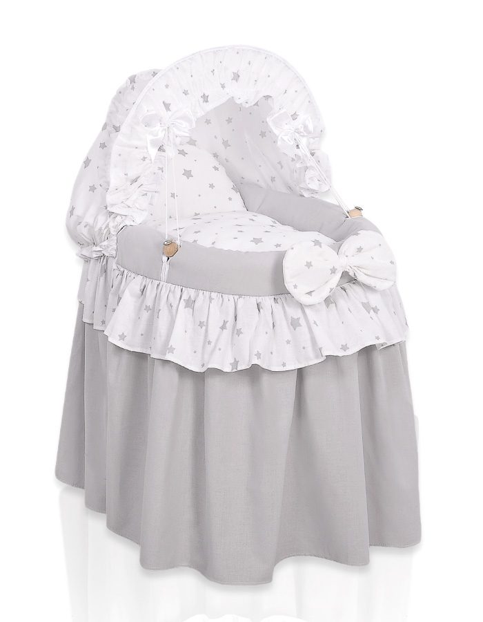 Wózek dla lalek Kosz Mojżesza dla lalek z budką LITTLE PRINCESS fioletowy