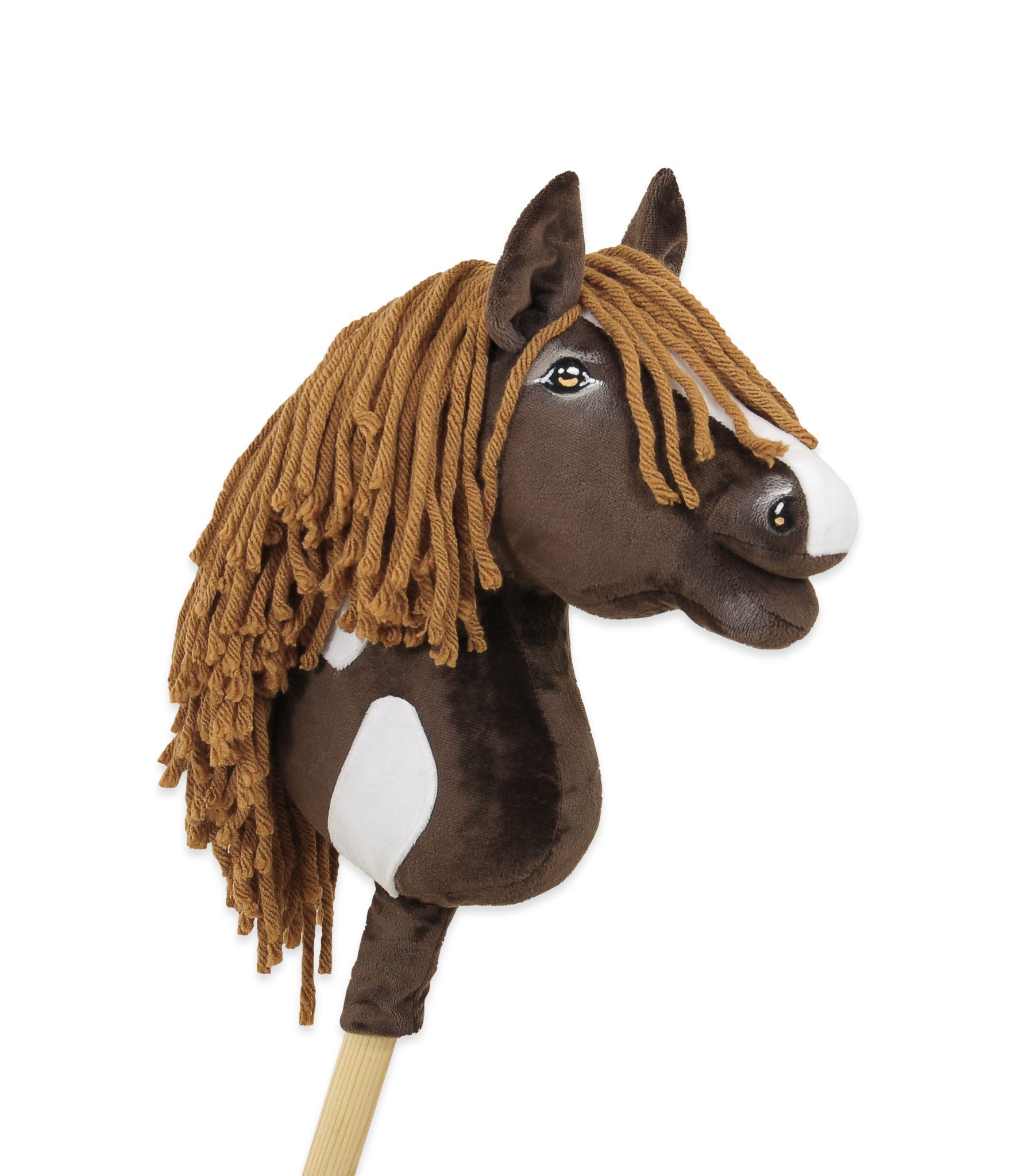 Hobby Horse Średni koń na kiju Premium brązowy western ciemnogniady z ciemną grzywą A4