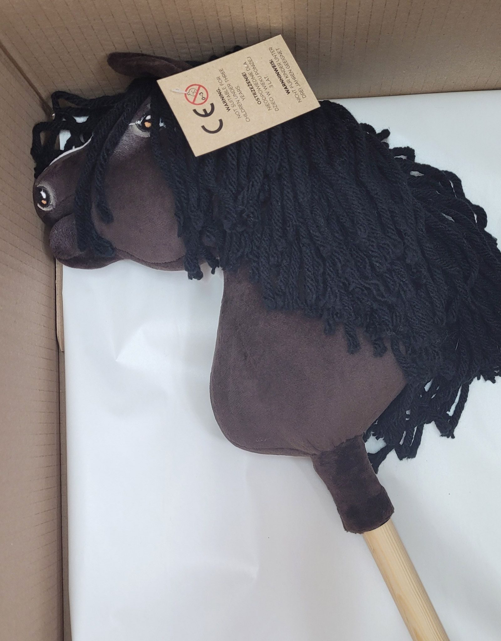 Hobby Horse Średni koń na kiju Premium ciemnobrązowy ciemogniady A4