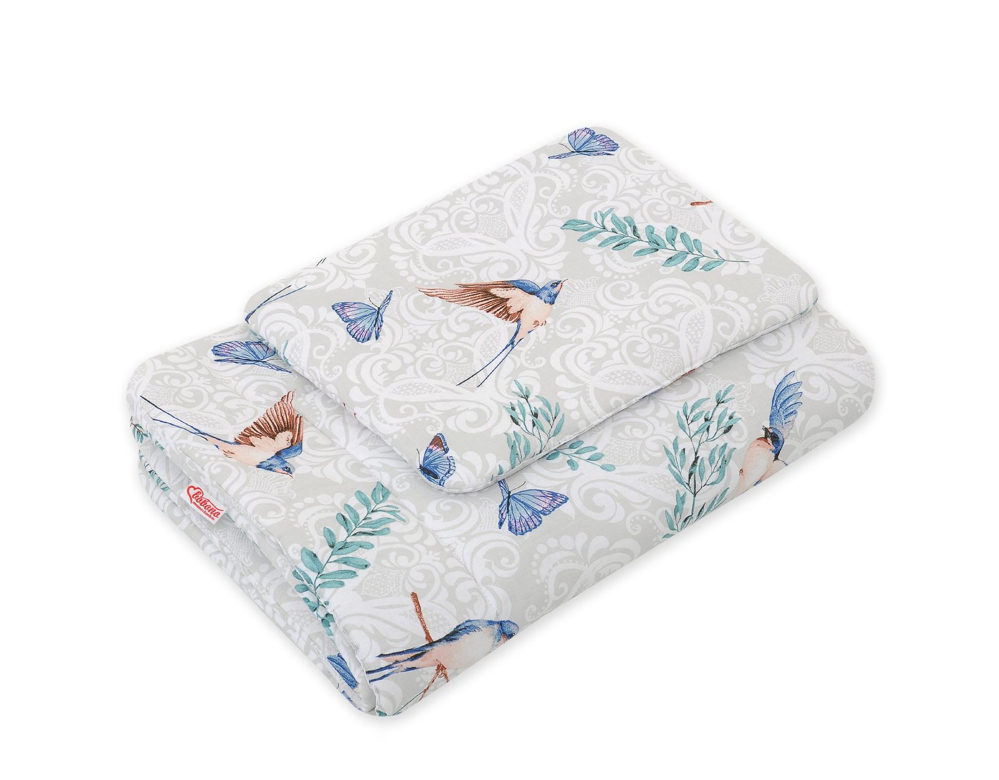 Komplet pościeli dla niemowląt z wypełnieniem 2-cz 75x100cm NEWBORN - misie niebieskie