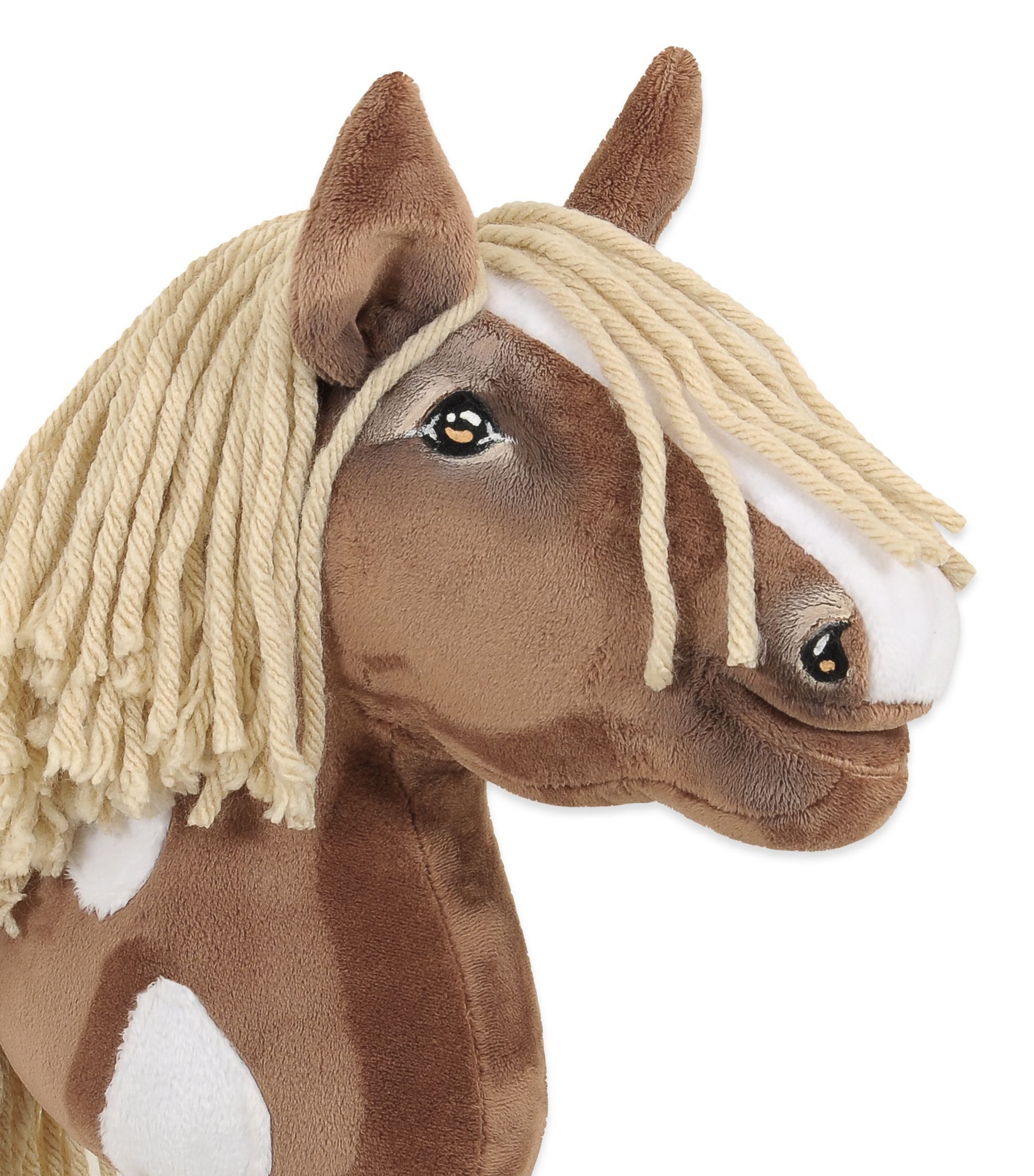 Hobby Horse Średni koń na kiju Premium beżowy western gniady z jasną grzywą A4
