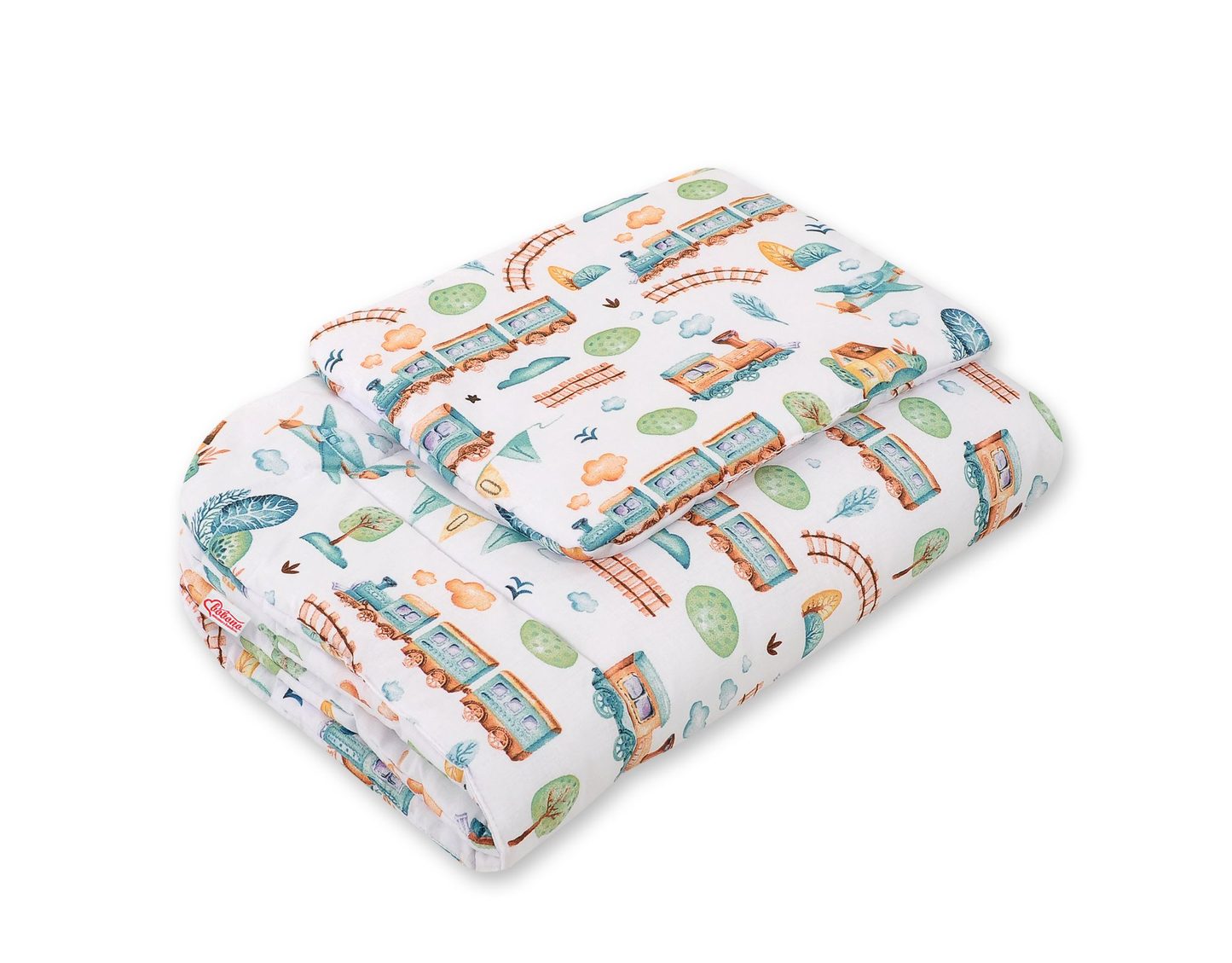 Komplet pościeli dla niemowląt z wypełnieniem 2-cz 75x100cm NEWBORN - misie niebieskie