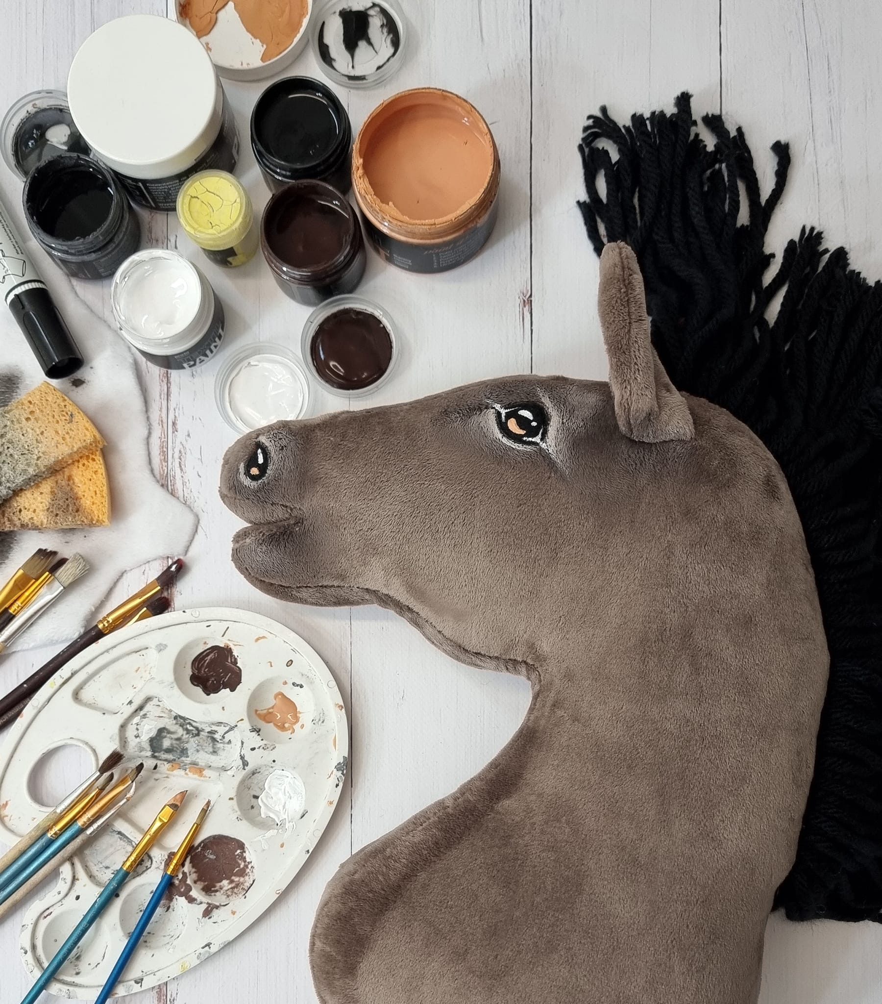 Hobby Horse Duży koń na kiju Premium - myszaty A3