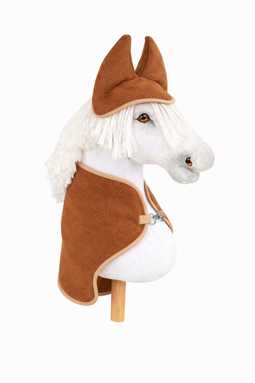 Zestaw dla Hobby Horse uniwersalny A4 i A5: polarowa derka + nauszniki – brązowy