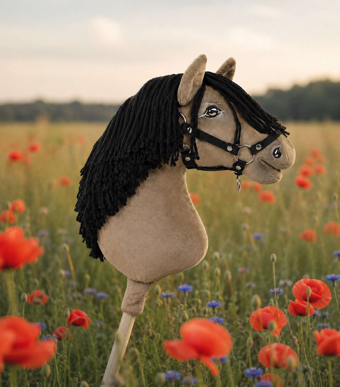 Hobby Horse Duży koń na kiju Premium - maść jelenia A3