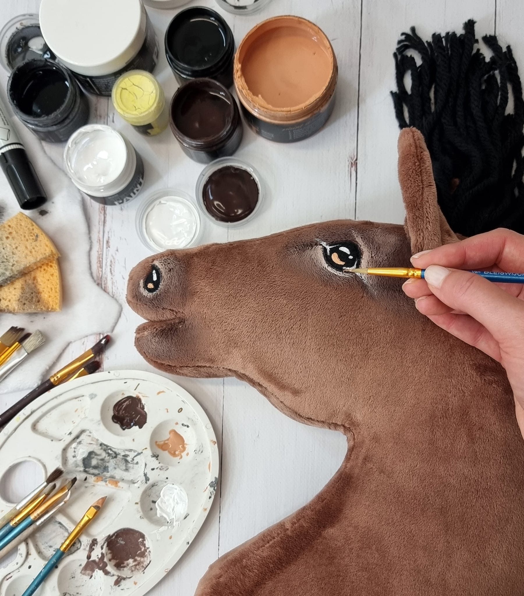 Hobby Horse Duży koń na kiju Premium - gniady A3