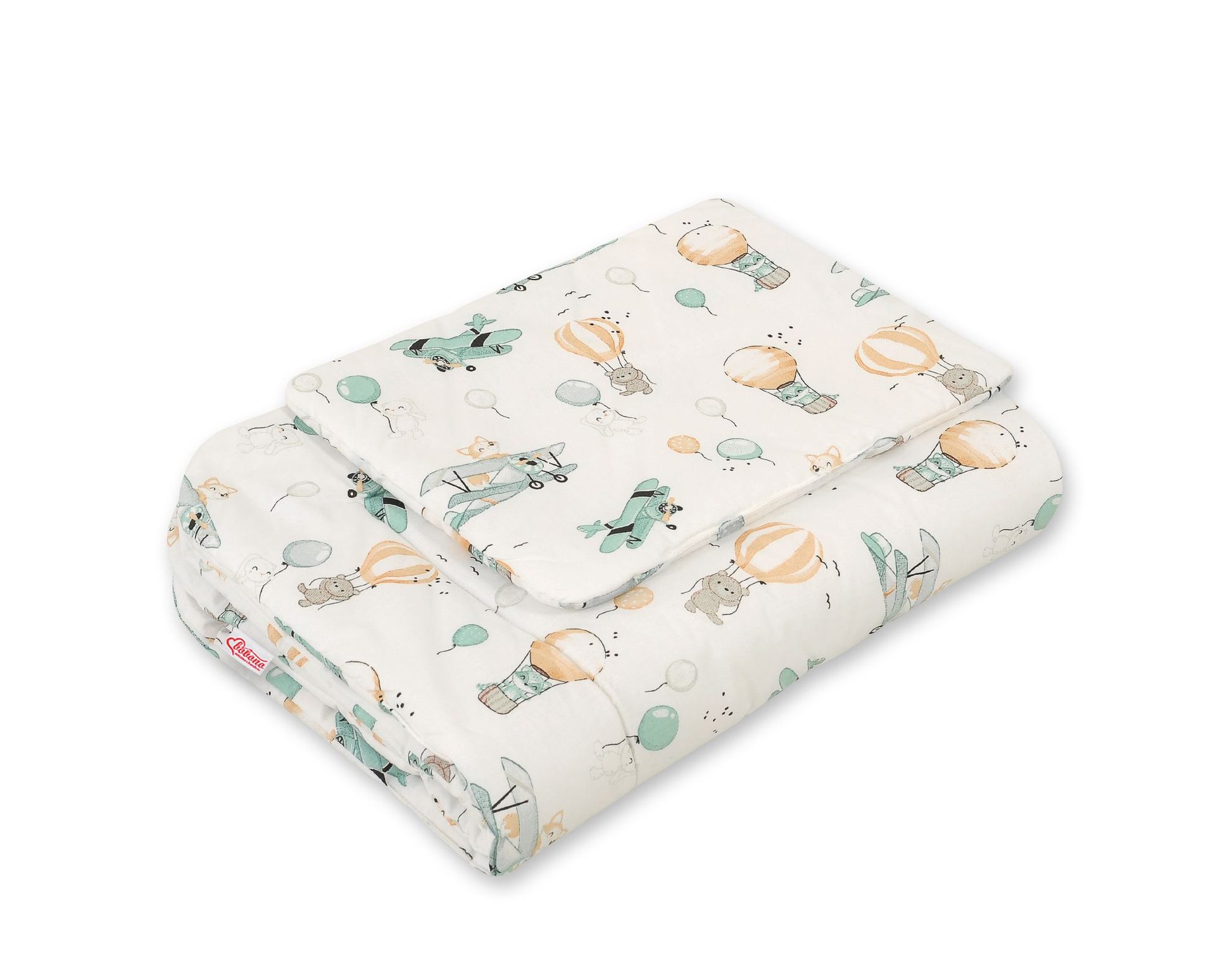 Komplet pościeli dla niemowląt z wypełnieniem 2-cz 75x100cm NEWBORN - misie niebieskie