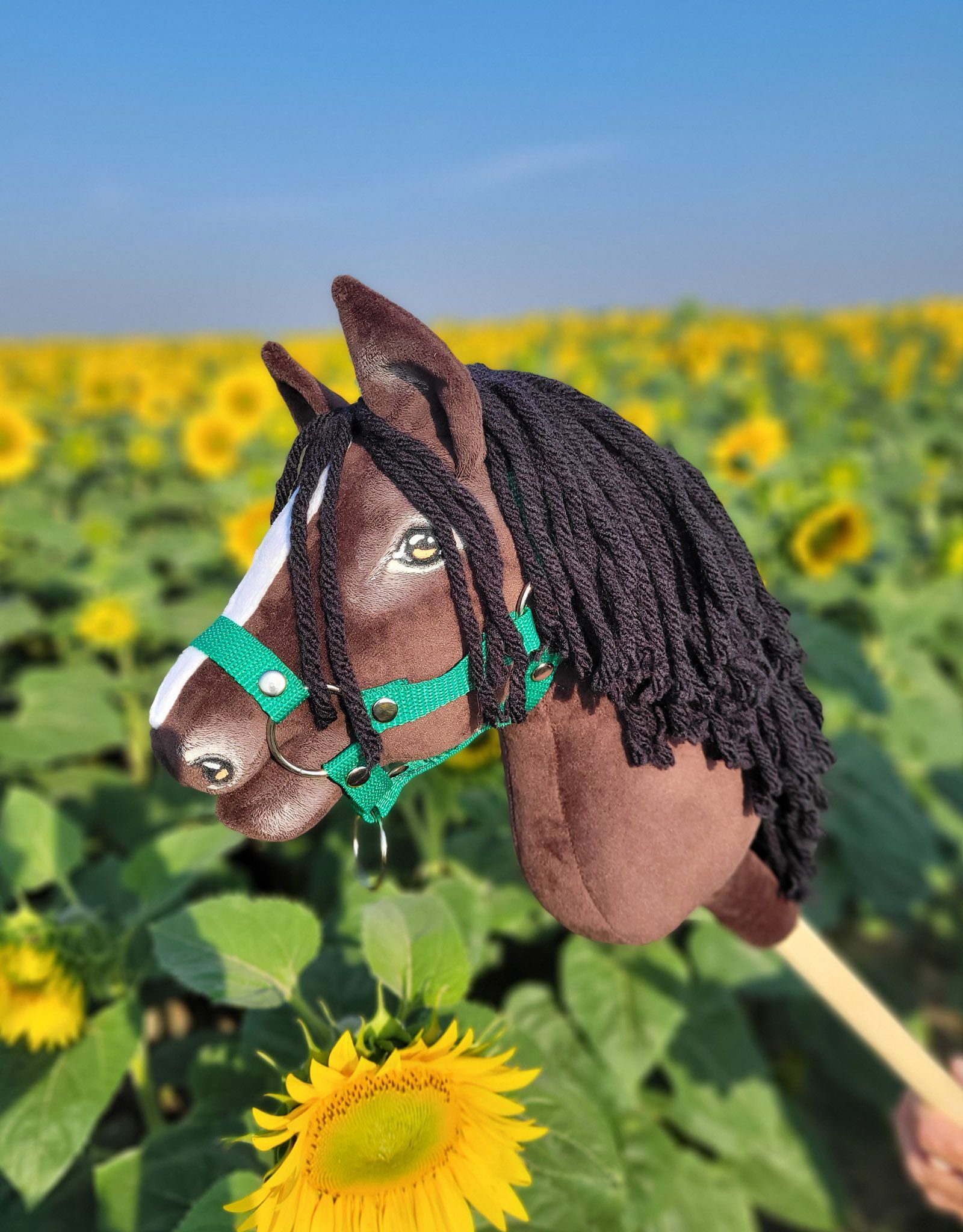Hobby Horse Średni koń na kiju Premium ciemnobrązowy ciemogniady A4