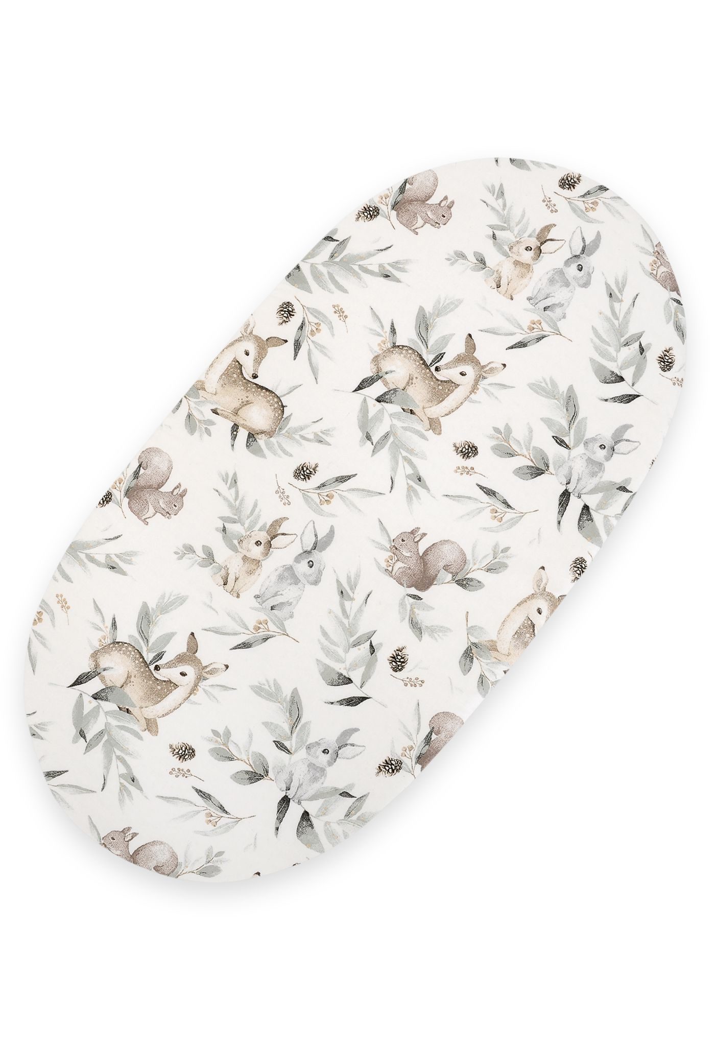 Prześcieradło bawełniane do kosza Mojżesza Boho wózka gondoli 75x35 cm - beżowe