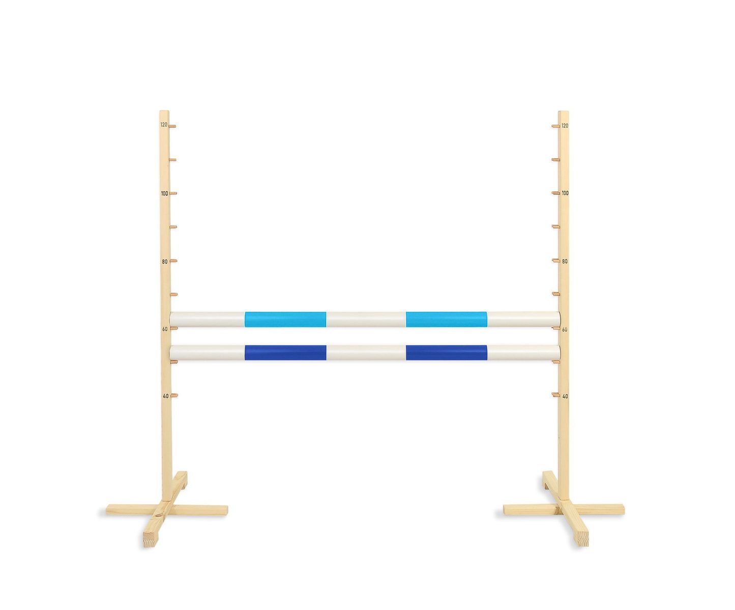 Przeszkoda skokowa do Hobby Horse 120cm, dwie belki - jasny niebieski i ciemny niebieski