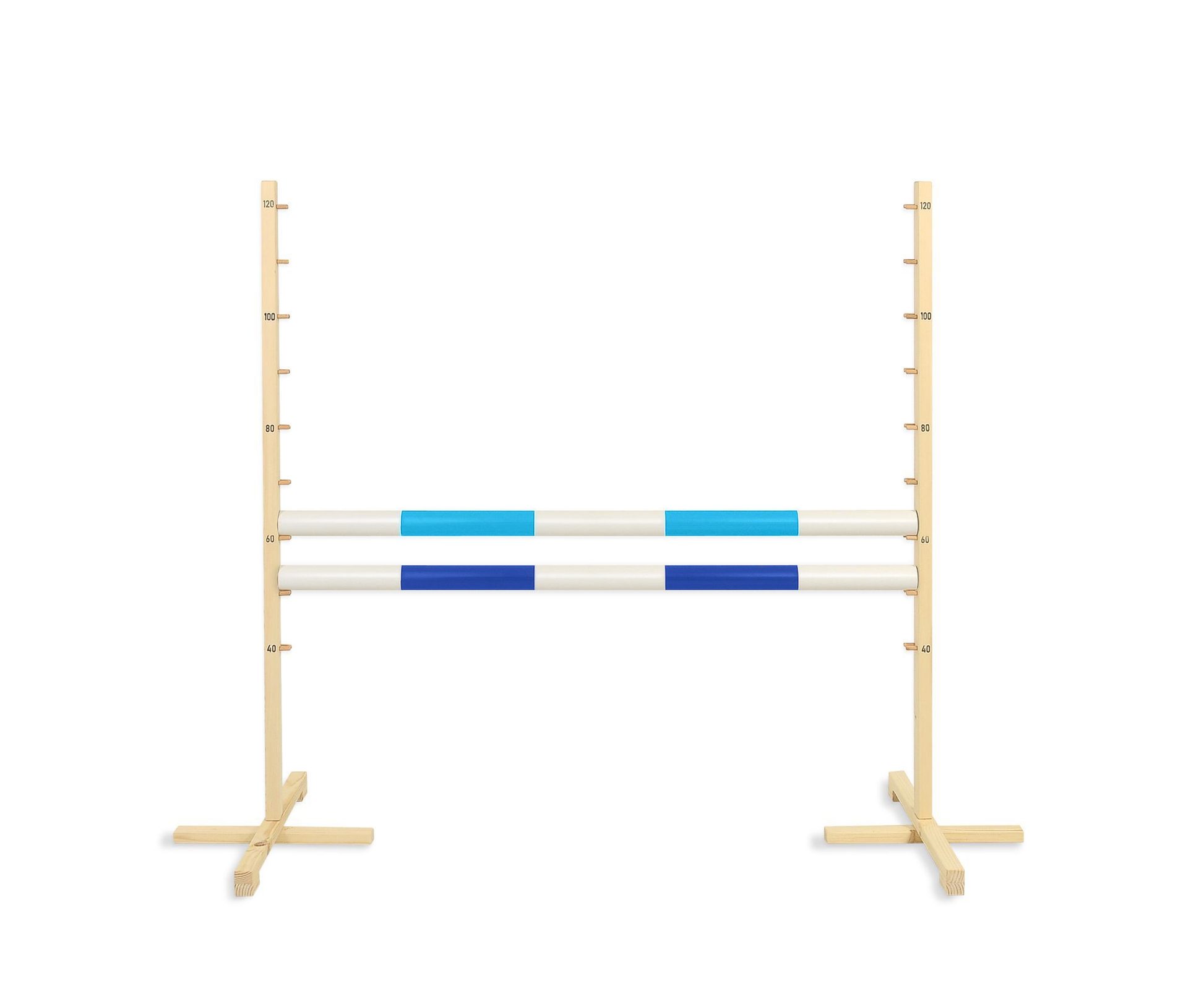 Przeszkoda skokowa do Hobby Horse 120cm, dwie belki - jasny niebieski i ciemny niebieski