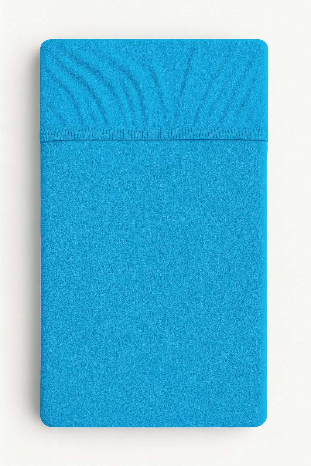 Prześcieradło frotte z gumką do łóżeczka 120x60cm - turkusowe