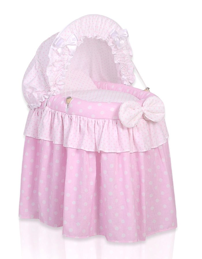 Wózek dla lalek Kosz Mojżesza dla lalek z budką LITTLE PRINCESS fioletowy