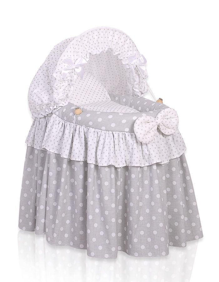 Wózek dla lalek Kosz Mojżesza dla lalek z budką LITTLE PRINCESS fioletowy