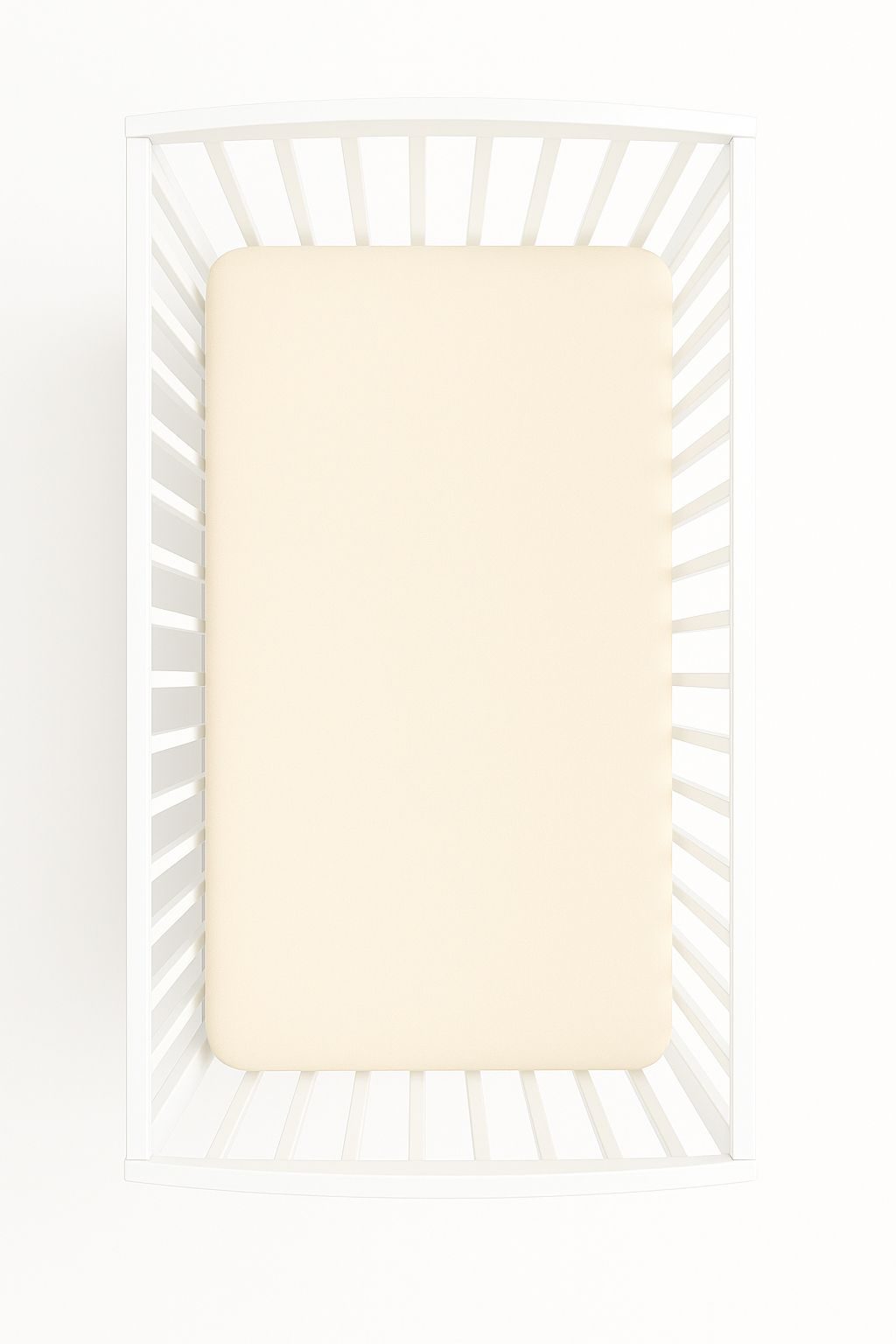 Prześcieradło jersey bawełna z gumką  do łóżeczka 120x60cm - kremowe