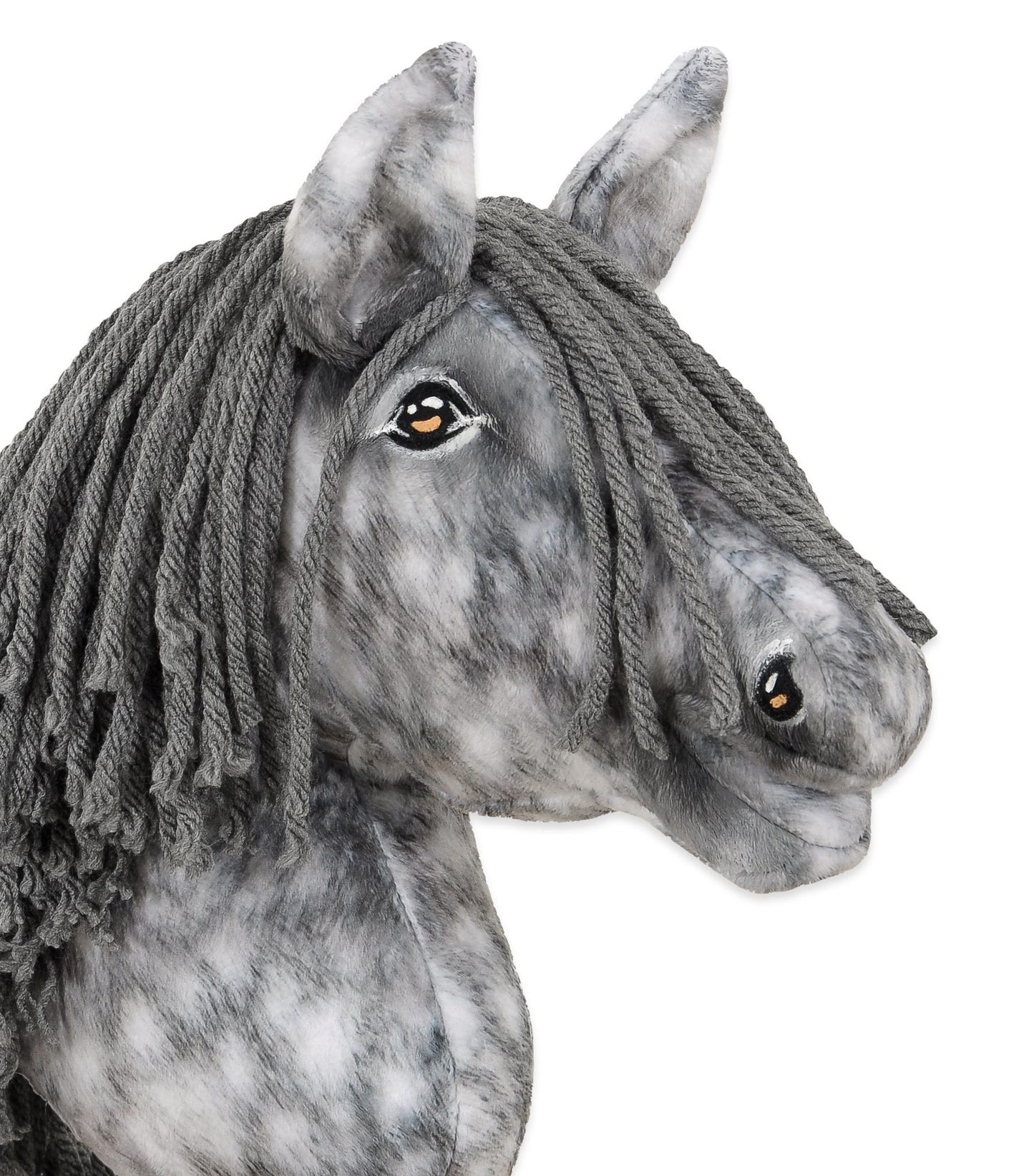 Hobby Horse Średni koń na kiju Premium siwek jabłkowity z siwą grzywą A4