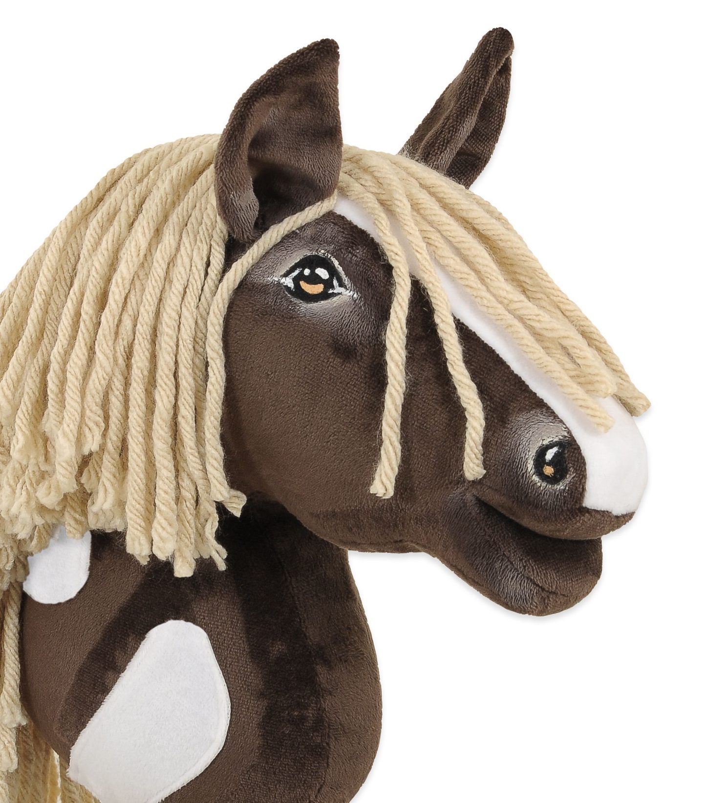 Hobby Horse Średni koń na kiju Premium ciemnobrązowy western ciemnogniady z jasną grzywą A4