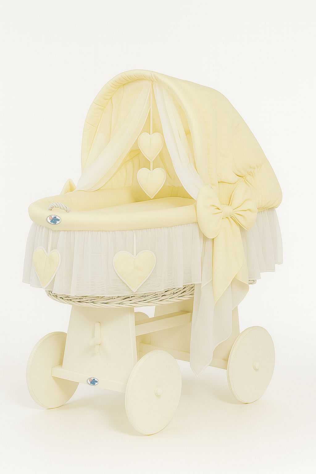 Kosz Mojżesza z budką- Little Angel biały