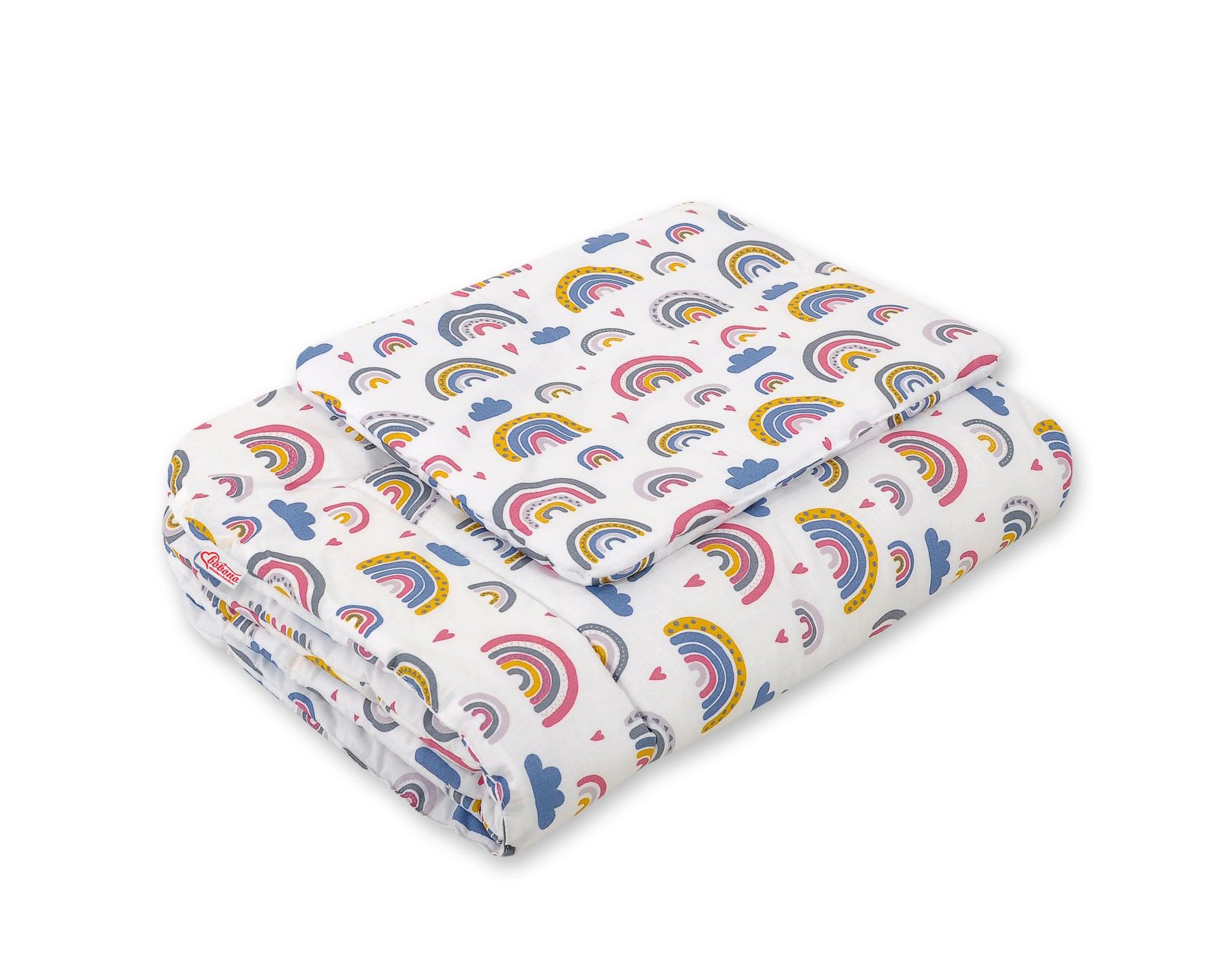Komplet pościeli dla niemowląt z wypełnieniem 2-cz 75x100cm NEWBORN - misie niebieskie