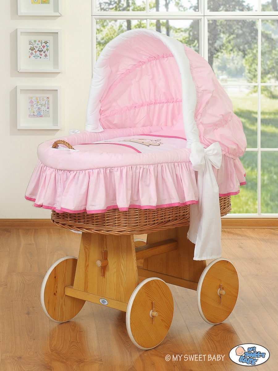 Kosz Mojżesza z budką- Little Angel biały