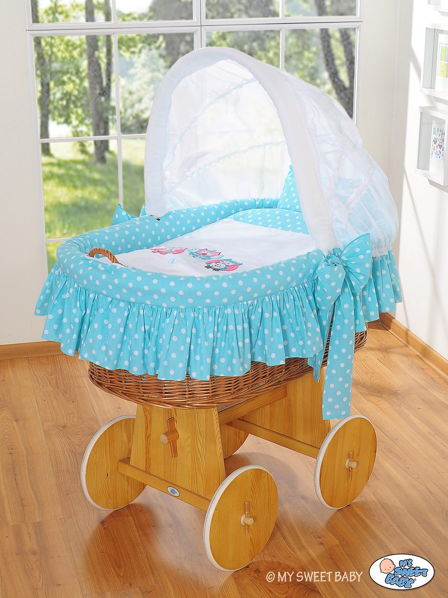 Kosz Mojżesza z budką- Little Angel biały