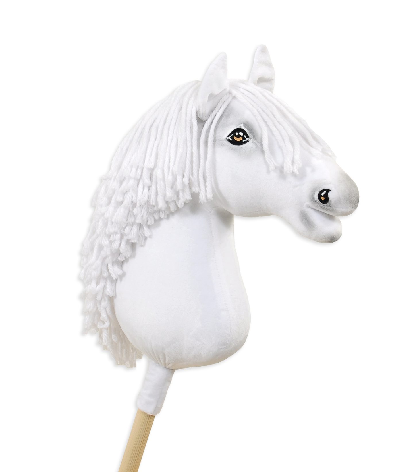 Hobby Horse Duży koń na kiju Premium - biały A3