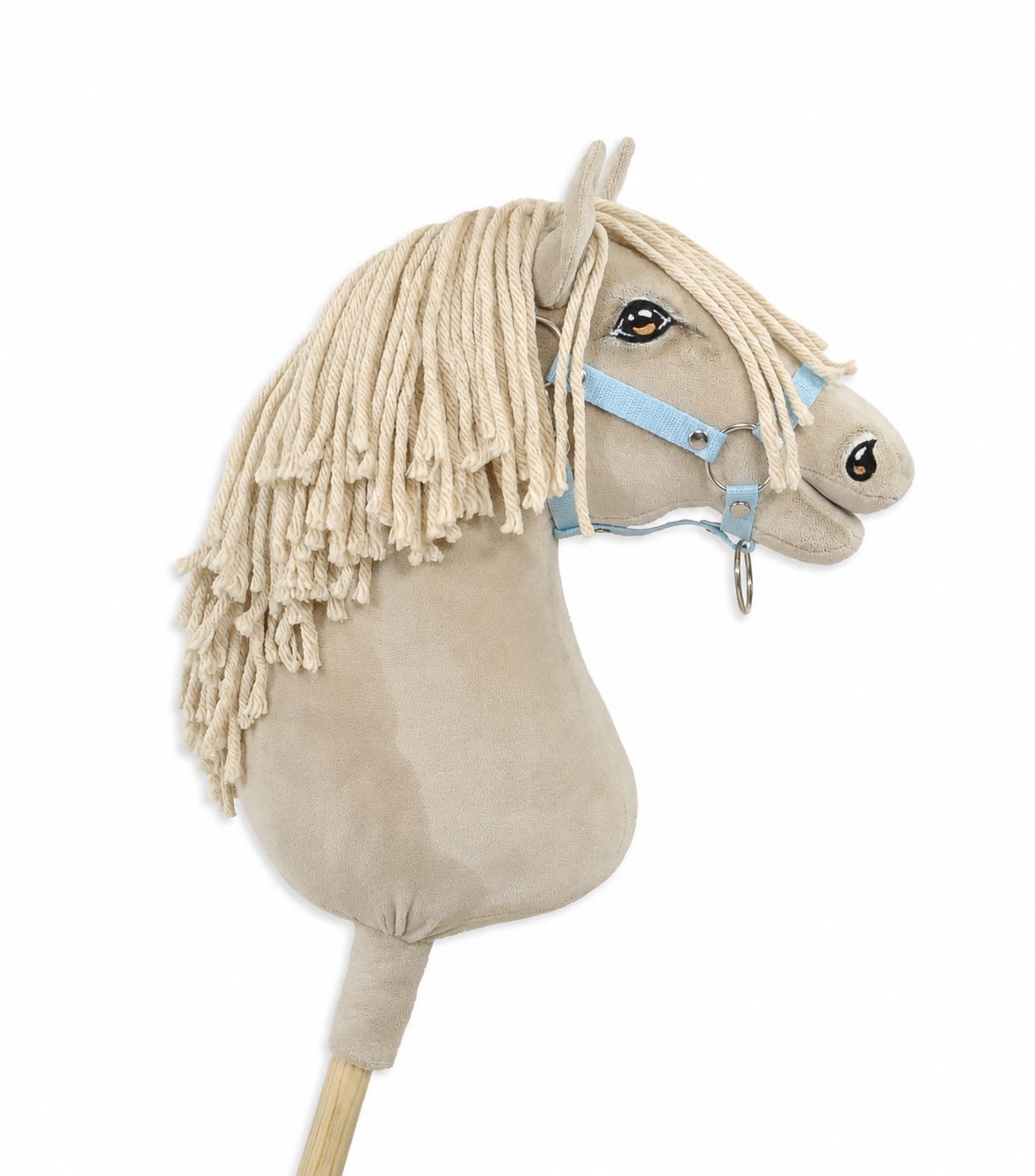 Hobby Horse Duży koń na kiju Premium - cremello A3