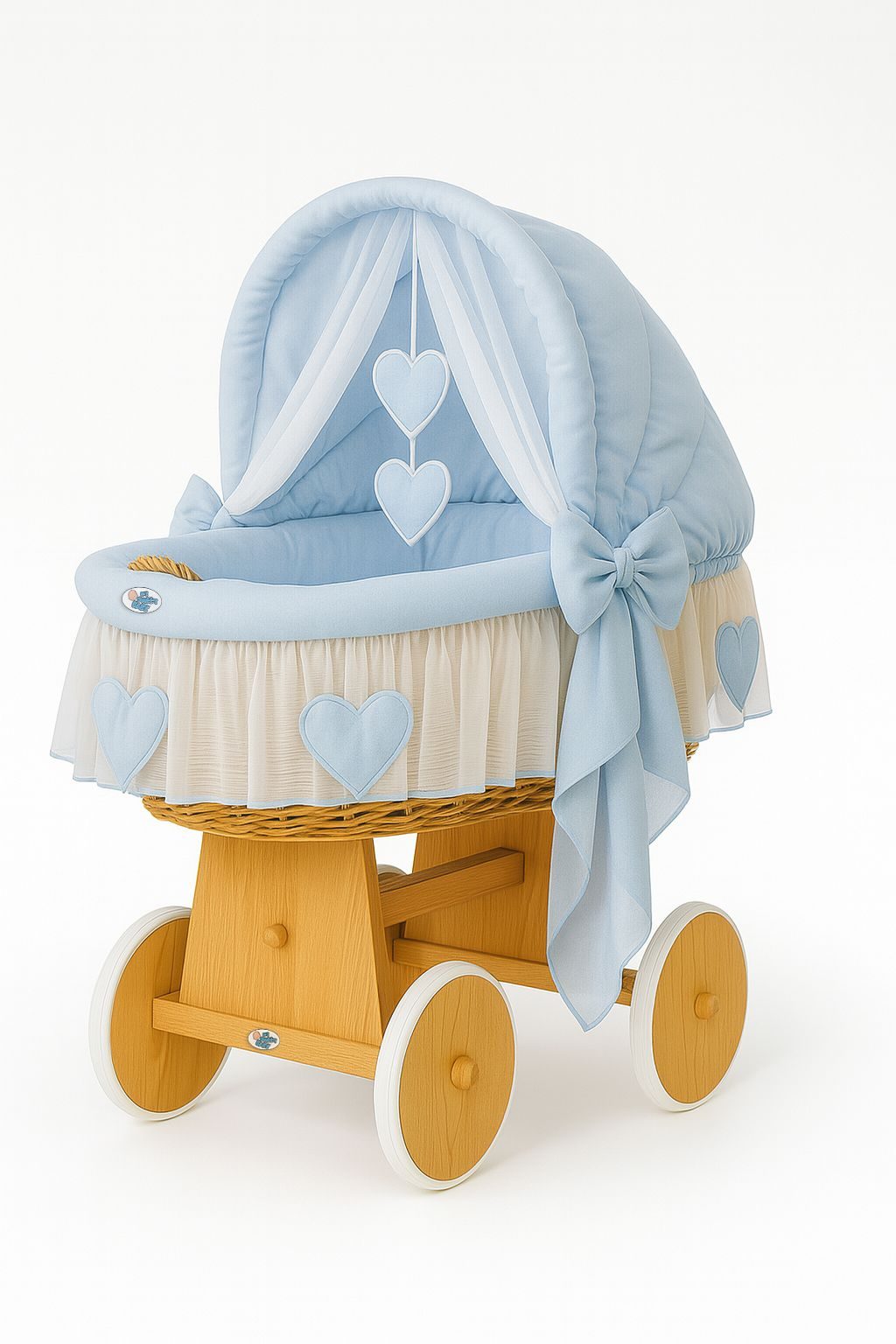Kosz Mojżesza z budką- Little Angel biały