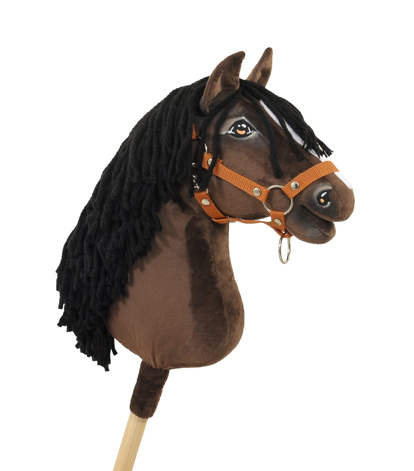 Hobby Horse Duży koń na kiju Premium - ciemnogniady A3
