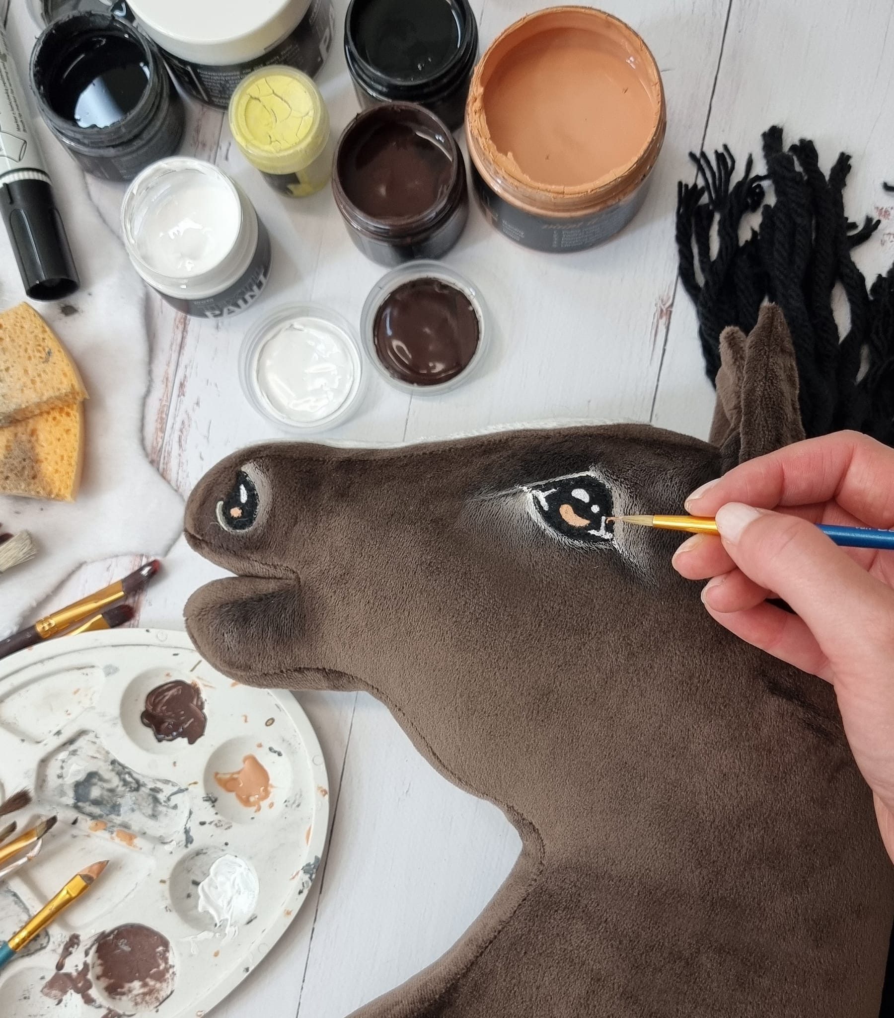 Hobby Horse Duży koń na kiju Premium - ciemnogniady A3