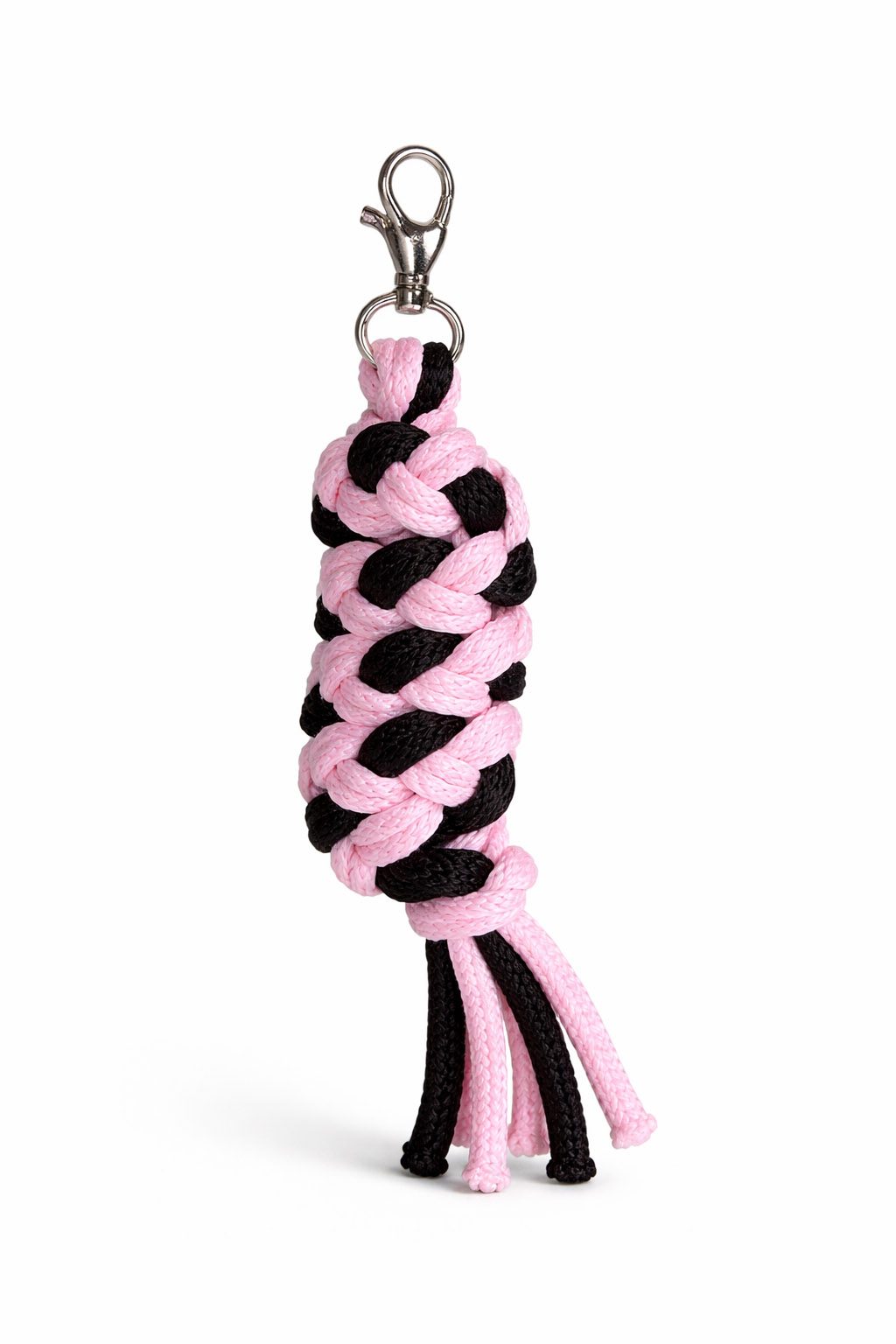 Uwiąz dla konia Hobby Horse pleciony ze sznurka – czarno-różowy