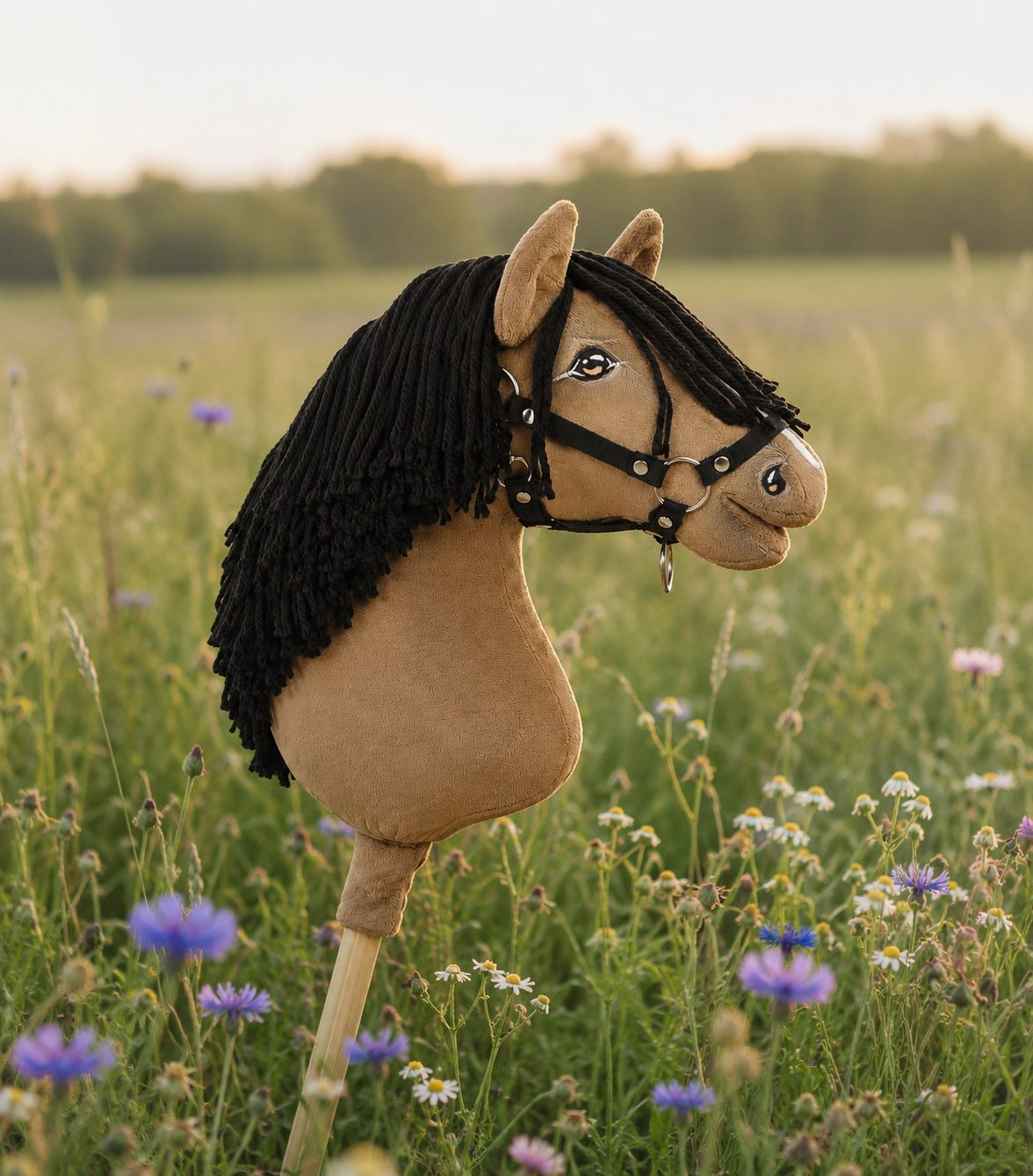 Hobby Horse Duży koń na kiju Premium - maść jelenia A3
