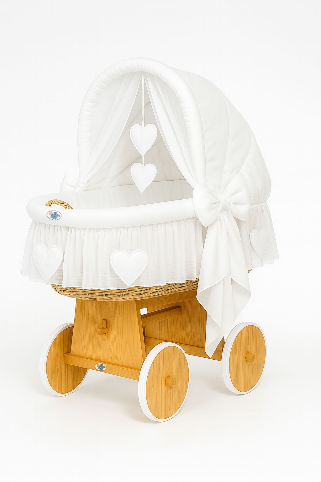 Kosz Mojżesza z budką- Little Angel biały