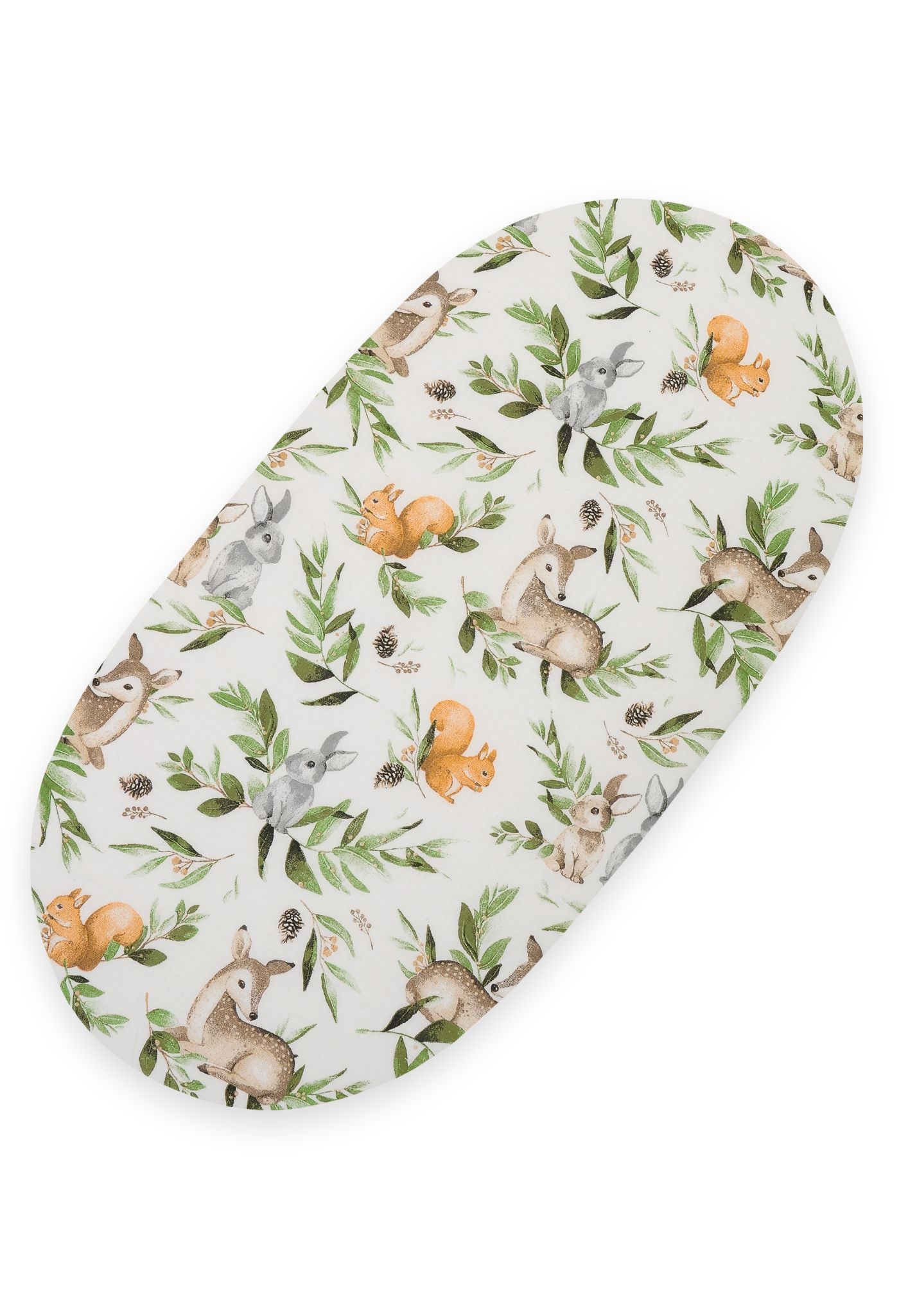 Prześcieradło bawełniane do kosza Mojżesza Boho wózka gondoli 75x35 cm - beżowe