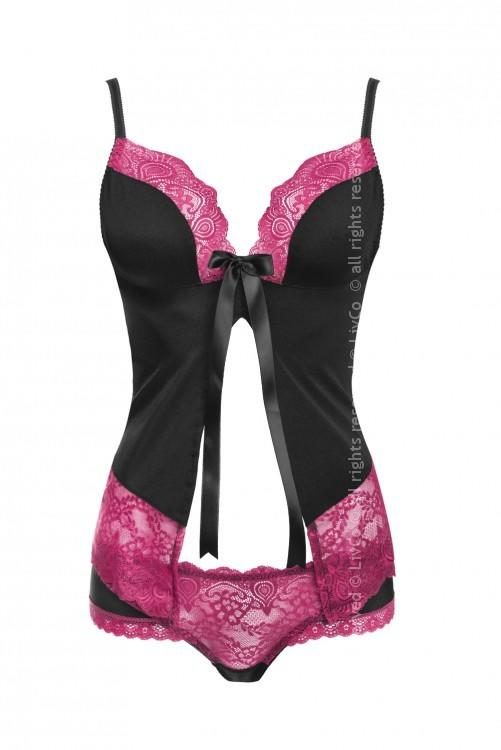 LIVCO CORSETTI FASHION KOMPLET BECCINA LC 90430 PINK ROSSES COLLECTION
