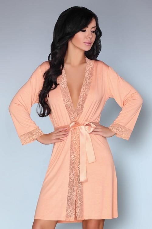 LIVCO CORSETTI FASHION SZLAFROK NATELA LC 90381-1 KORE PEACH COLLECTION