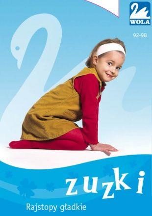 WOLA ZUZKI - RAJSTOPY, CIENKA BAWEŁNA, GŁADKIE 2-6 LAT - W28.004