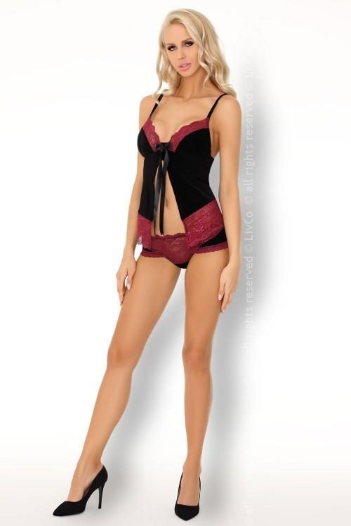 LIVCO CORSETTI FASHION KOMPLET BECCINA LC 90430 PINK ROSSES COLLECTION