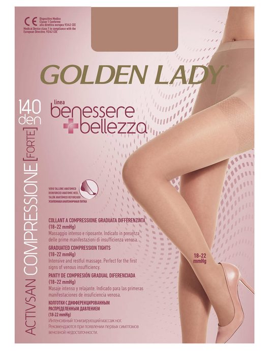 RAJSTOPY BENESSERE 140 DEN, PRZECIWŻYLAKOWE - GOLDEN LADY