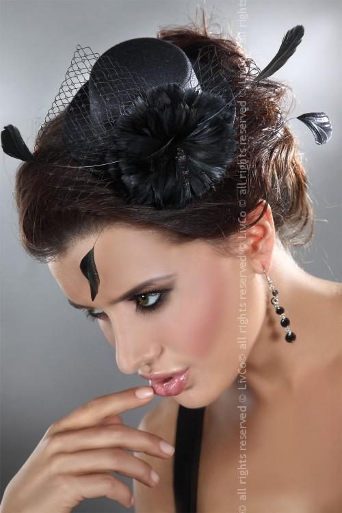 LIVCO CORSETTI FASHION OZDOBA DO WŁOSÓW MINI TOP HAT MODEL 3