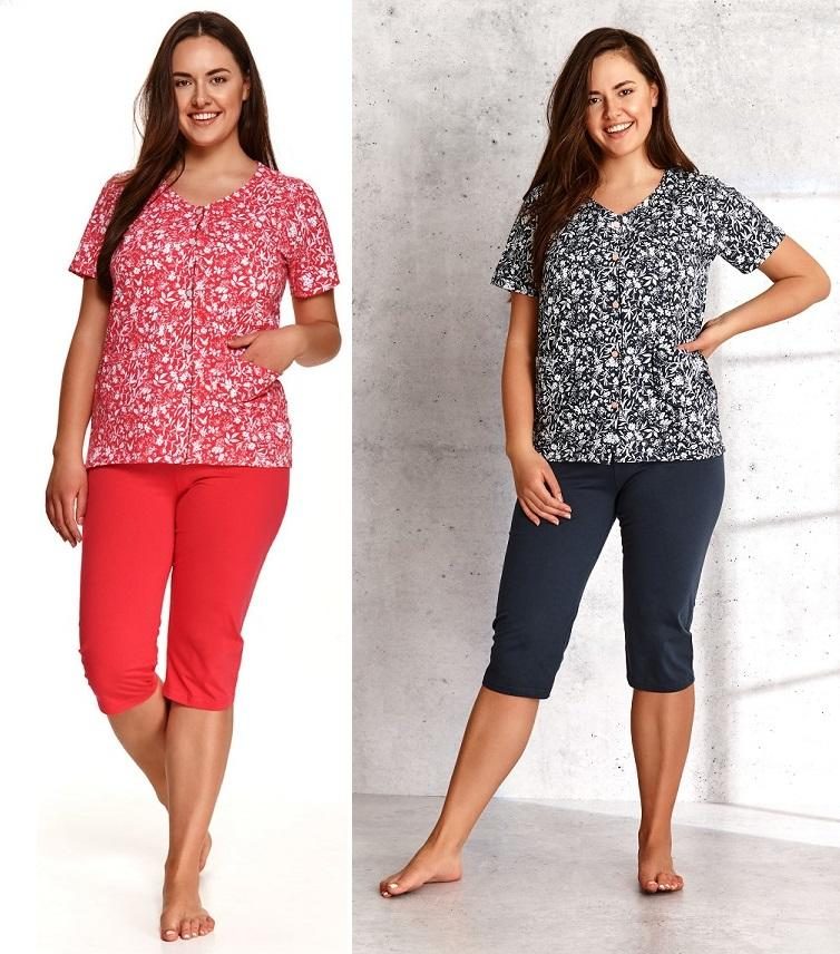 TARO 924 PIŻAMA DAMSKA WERA KRÓTKA 2XL-3XL - SS2021