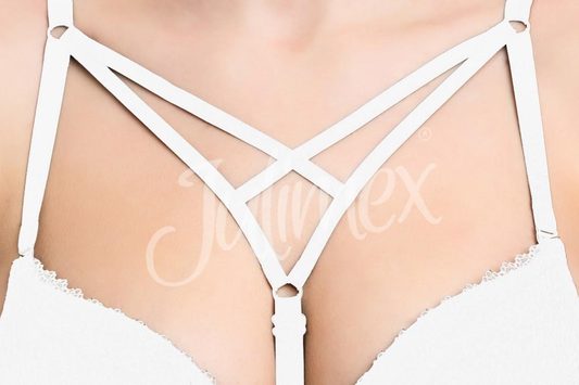 JULIMEX RAMIĄCZKA MATERIAŁOWE CROSS BIAŁE (RDE 425 DECOLETTE)